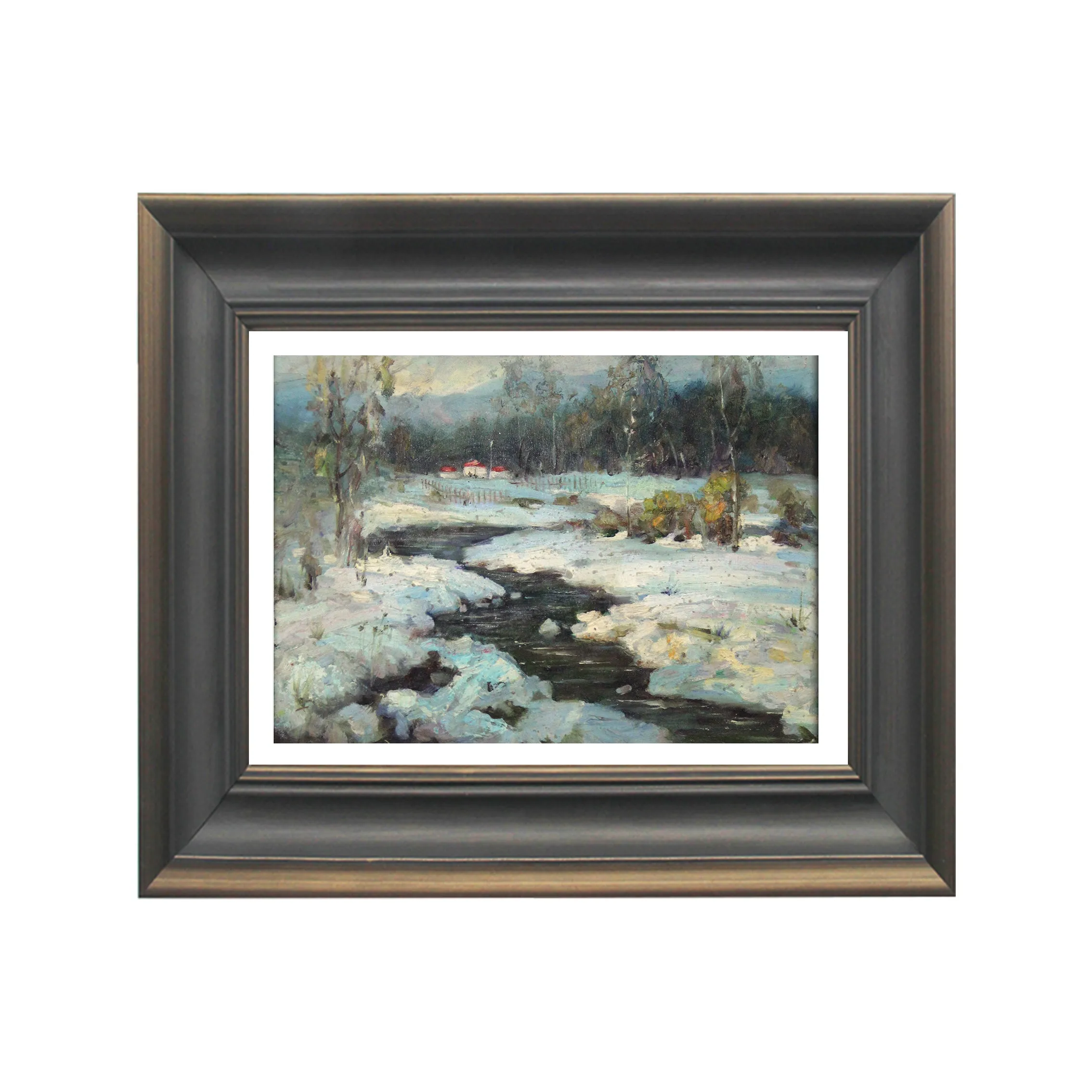 Oil Painting Winter Scene