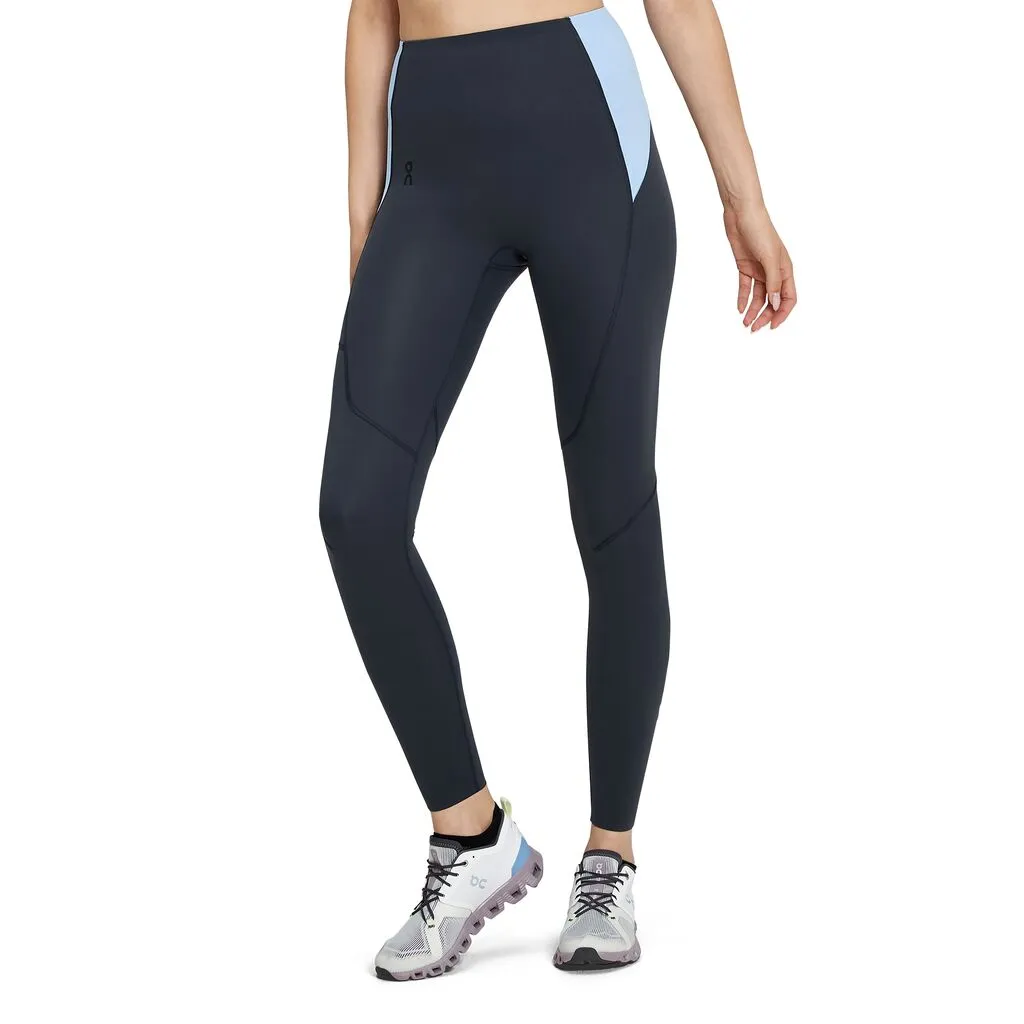 On Running Movement Tights Long (Womens) - Navy/Stratosphere