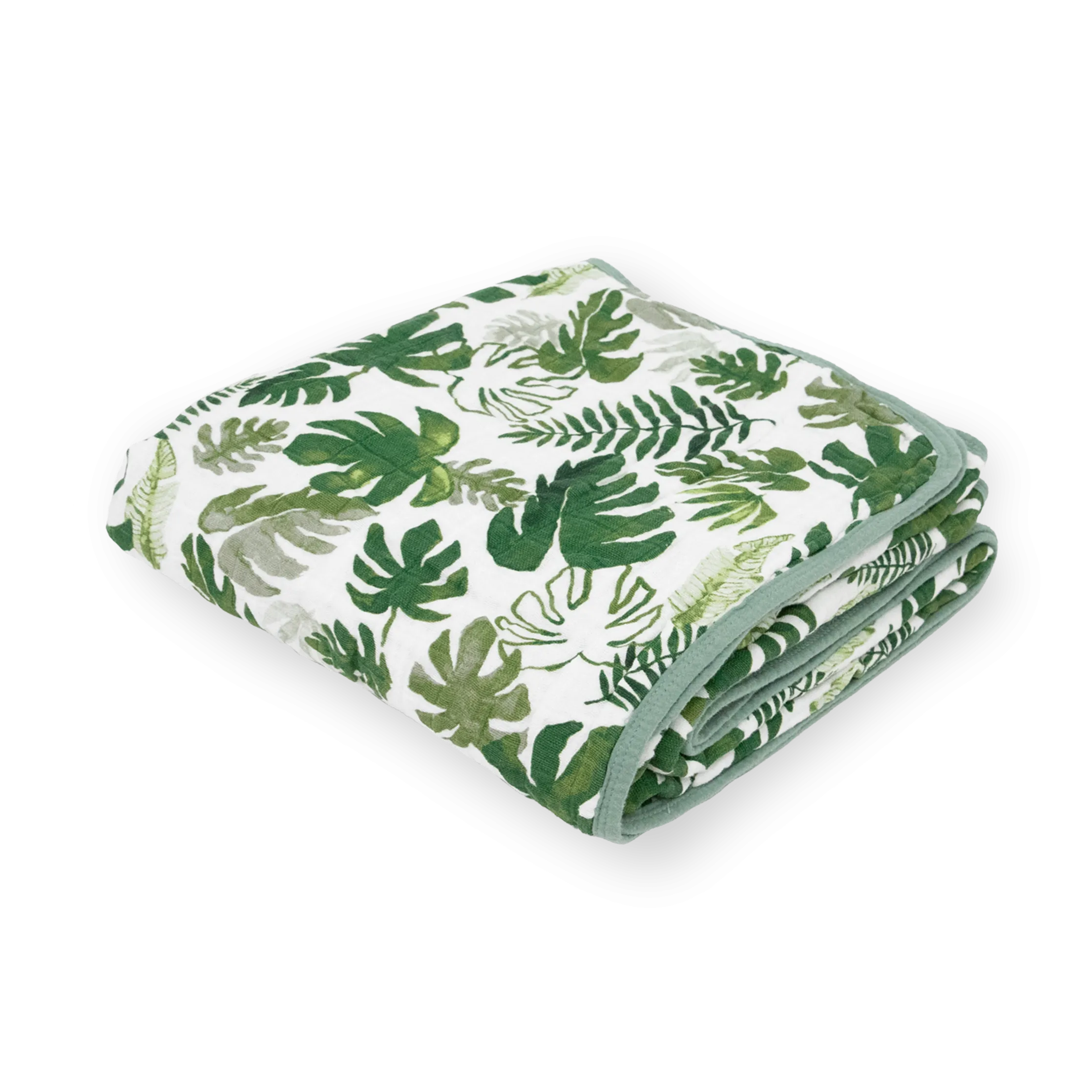 Original Cotton Muslin Quilt - Tropical Leaf