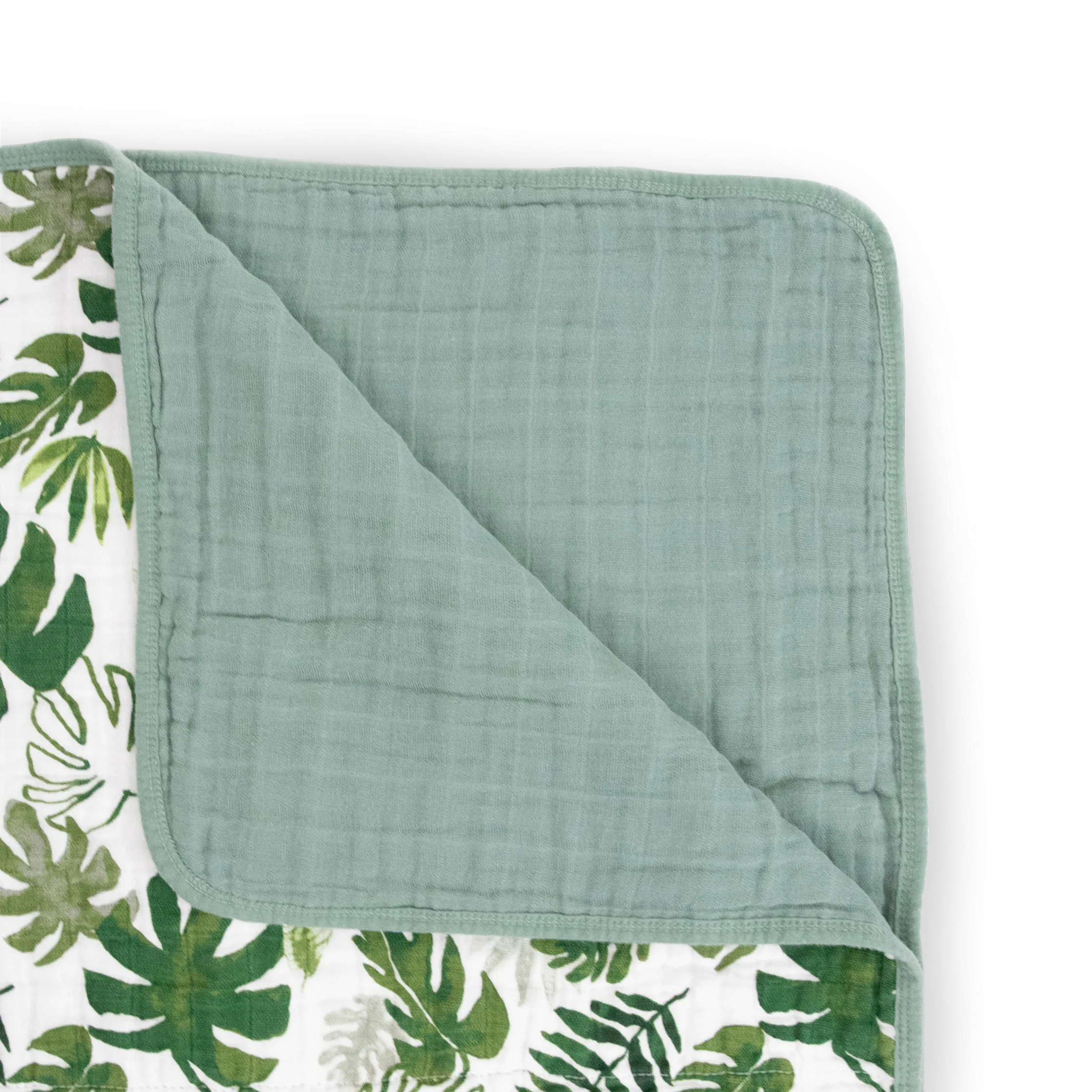 Original Cotton Muslin Quilt - Tropical Leaf