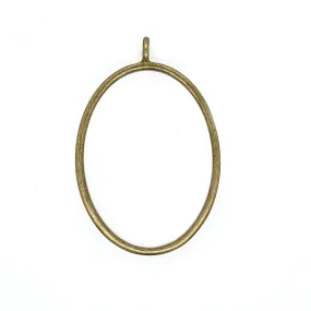 Ox Brass Oval Large Open Bezel