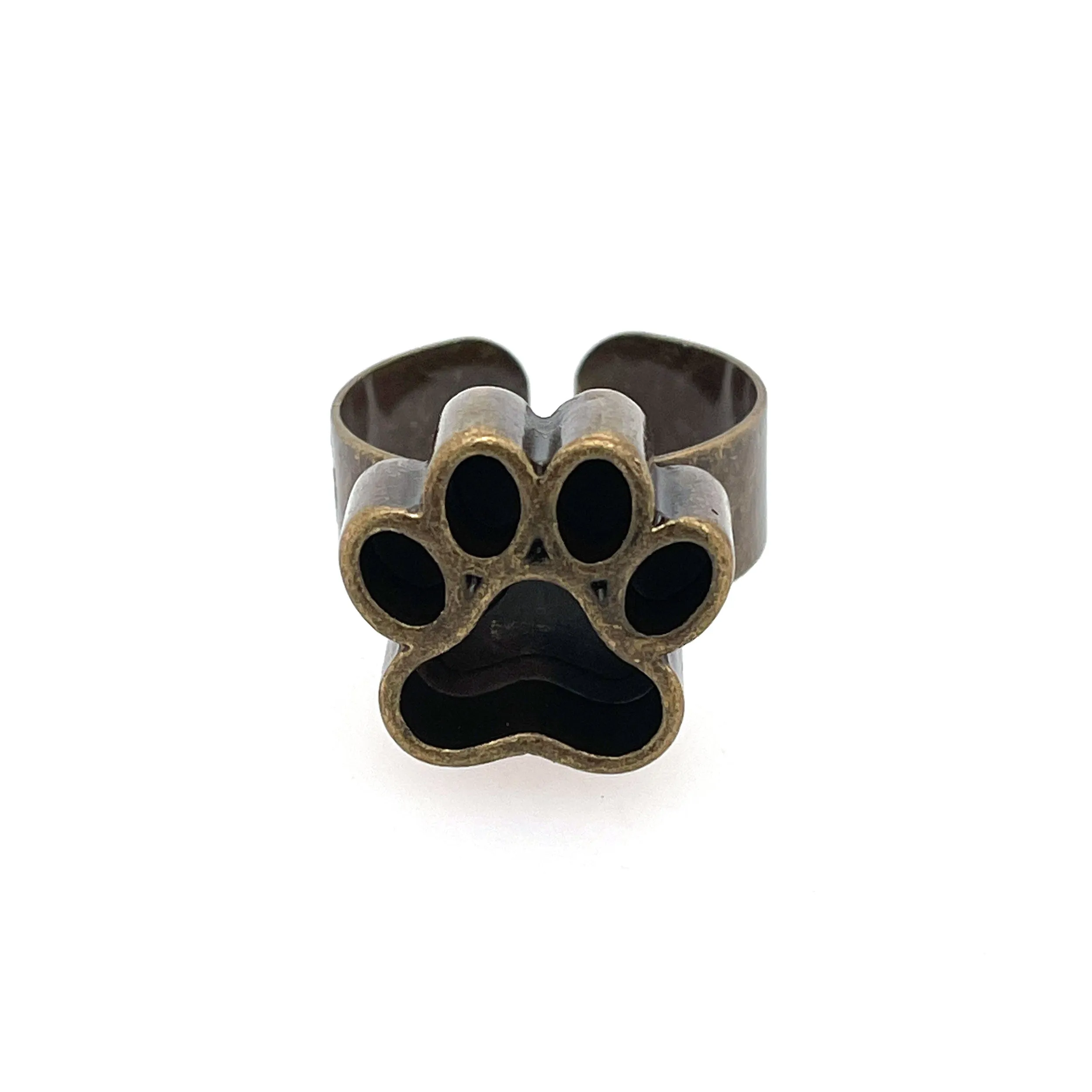 Ox Brass Paw Deep Closed Bezel Ring