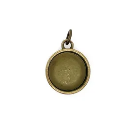 Ox Brass Round Deep Closed Bezel Charm