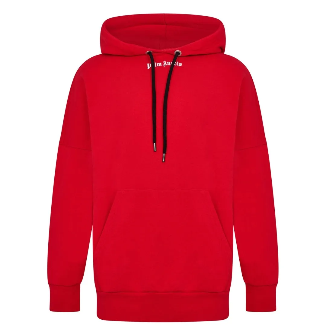 Palm Angels Classic Logo Red Hoodie