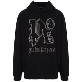 Palm Angels Monogram Statement Logo Black Hoodie