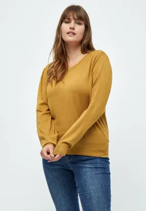 PCTana Knit Pullover Curve - Bone Brown