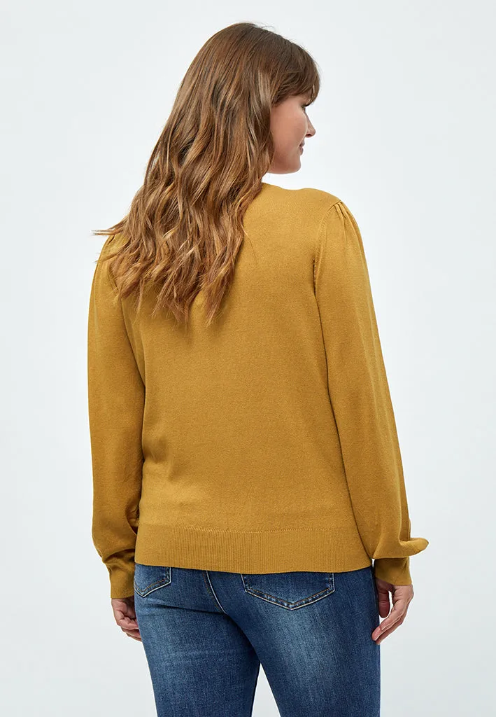 PCTana Knit Pullover Curve - Bone Brown