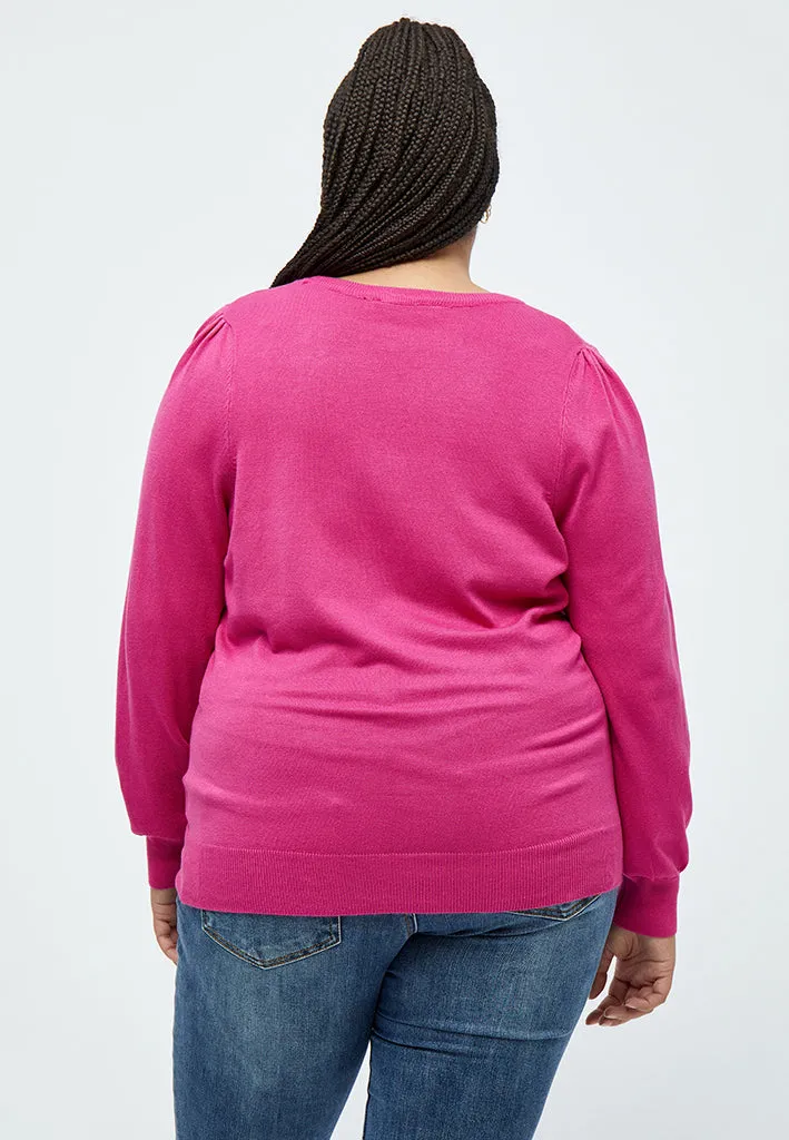 PCTana Knit Pullover Curve - Magenta Pink