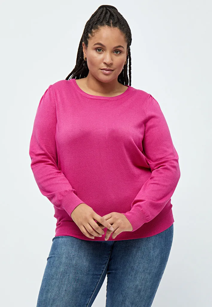 PCTana Knit Pullover Curve - Magenta Pink