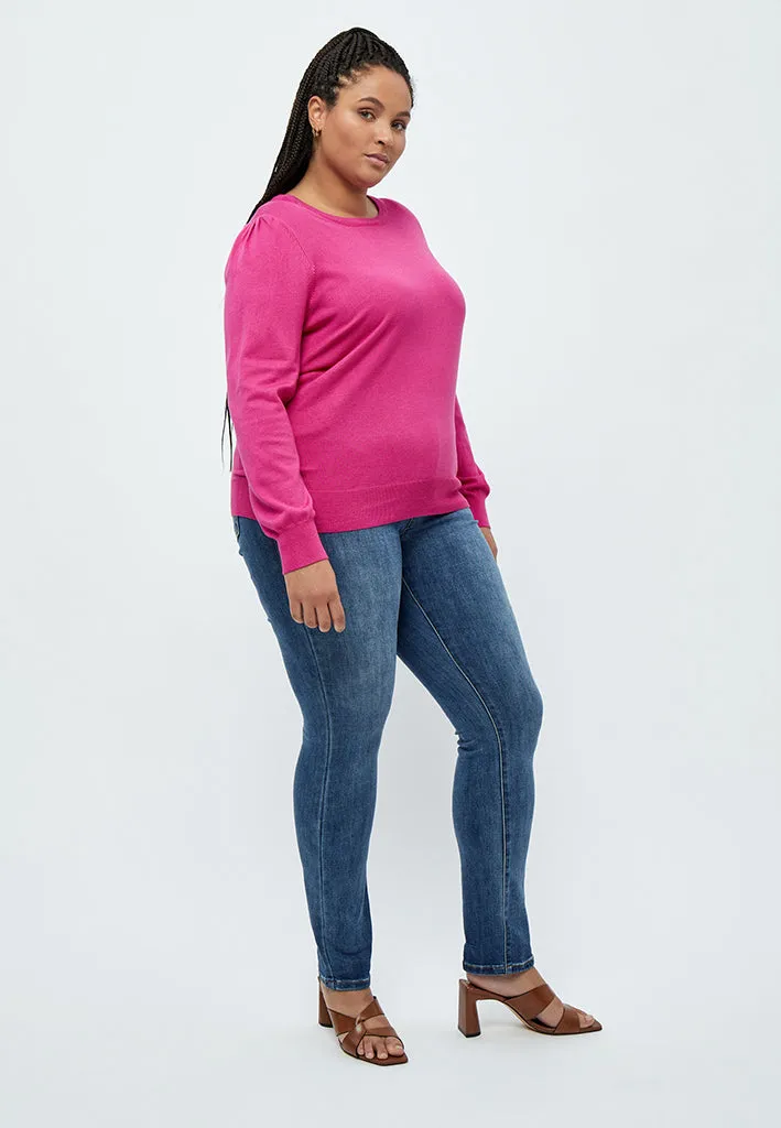 PCTana Knit Pullover Curve - Magenta Pink