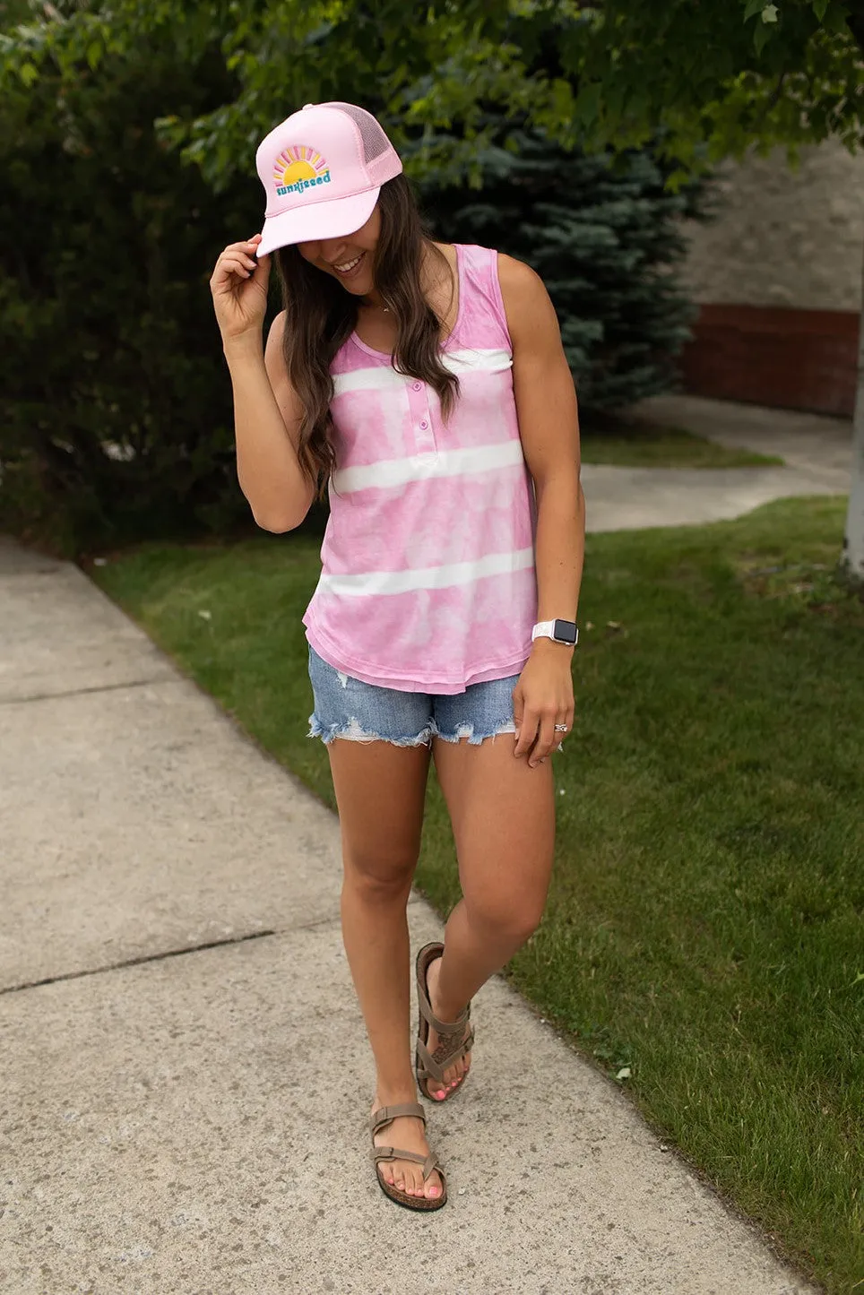 Pink Sunkissed Foam Trucker Hat