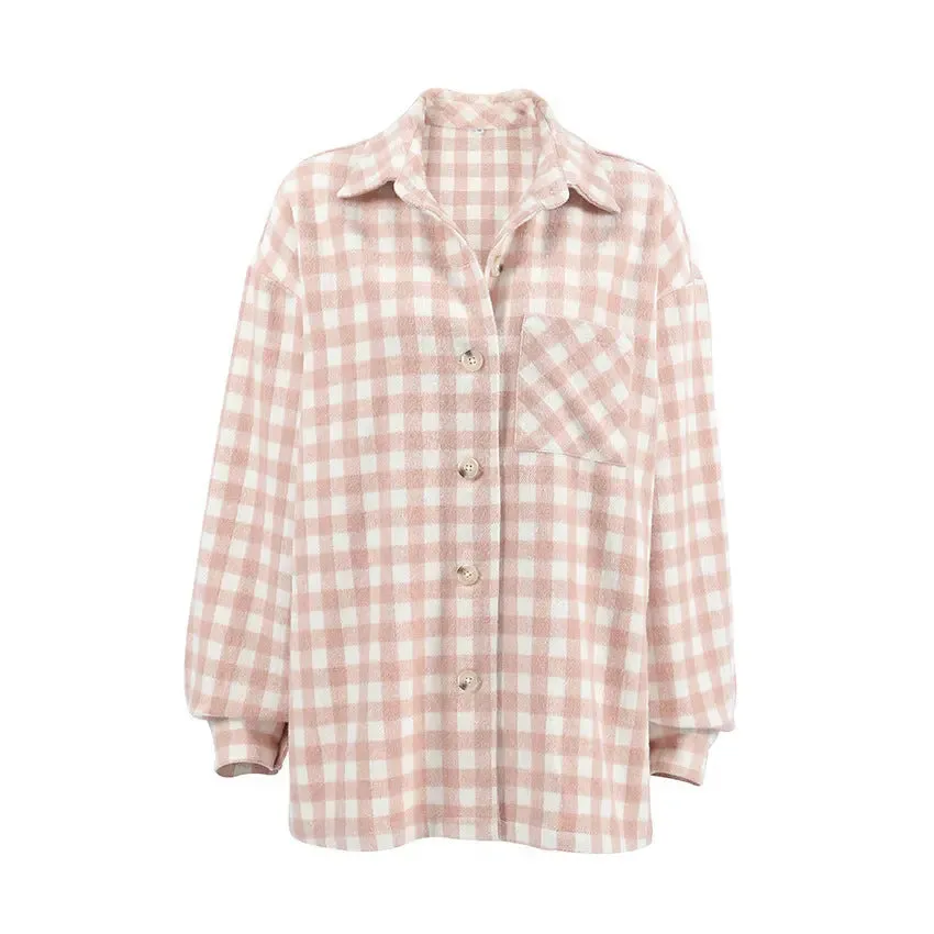 Plaid Loose Fashion Coat