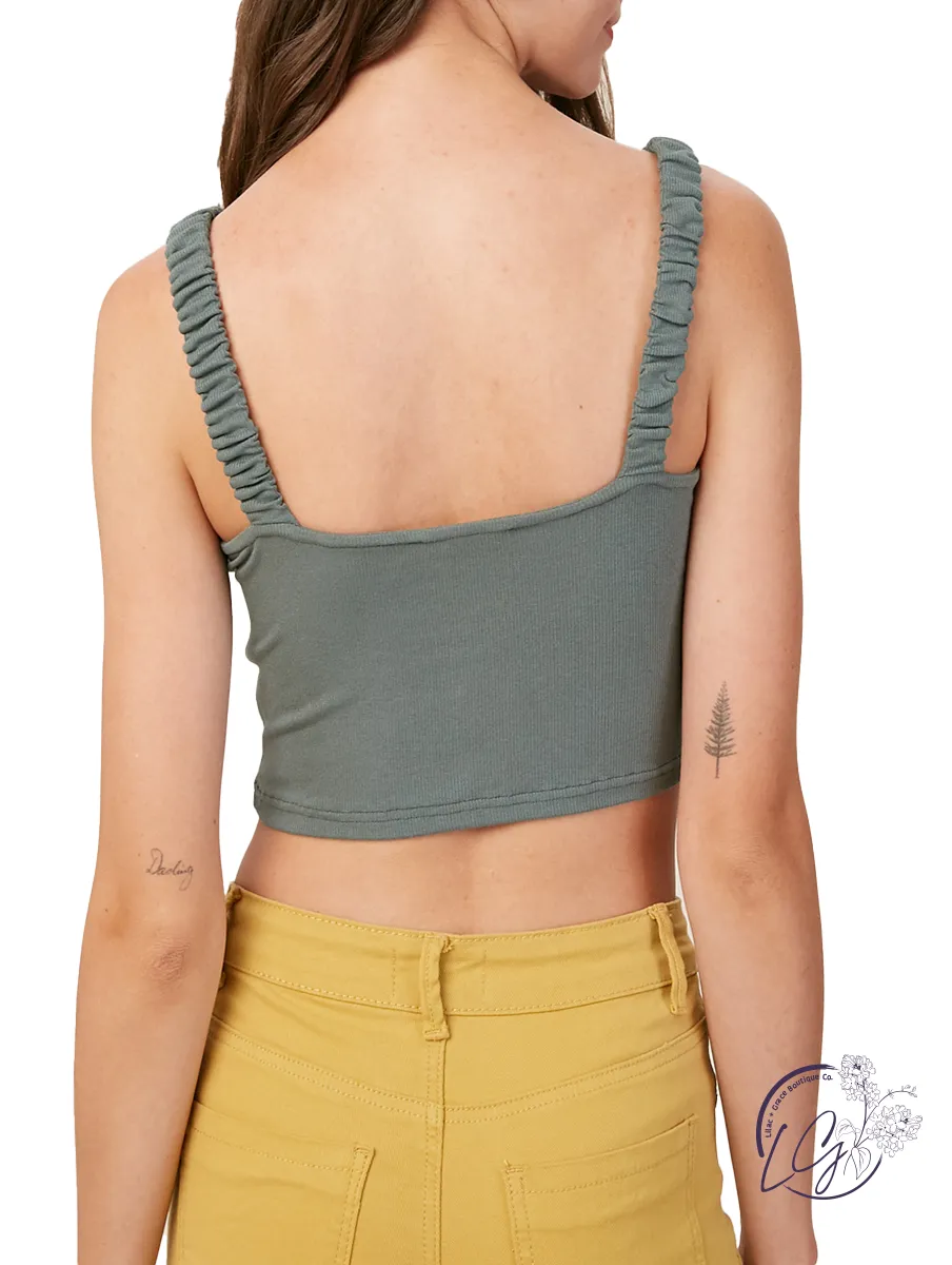 Plain & Simple Ribbed Crop Cami