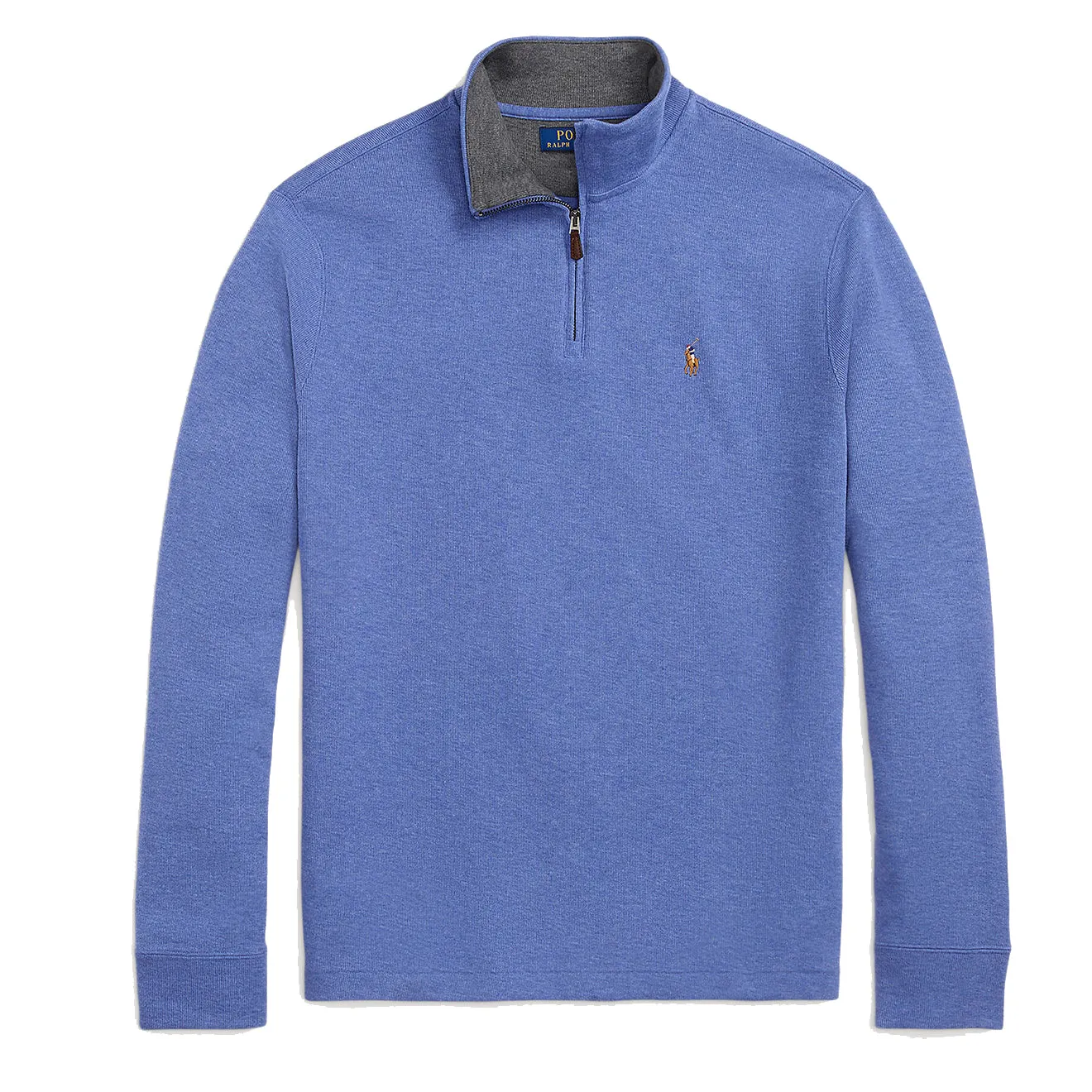 Polo Ralph Lauren Estate-Rib Quarter-Zip Pullover Faded Royal Heather/Barclay