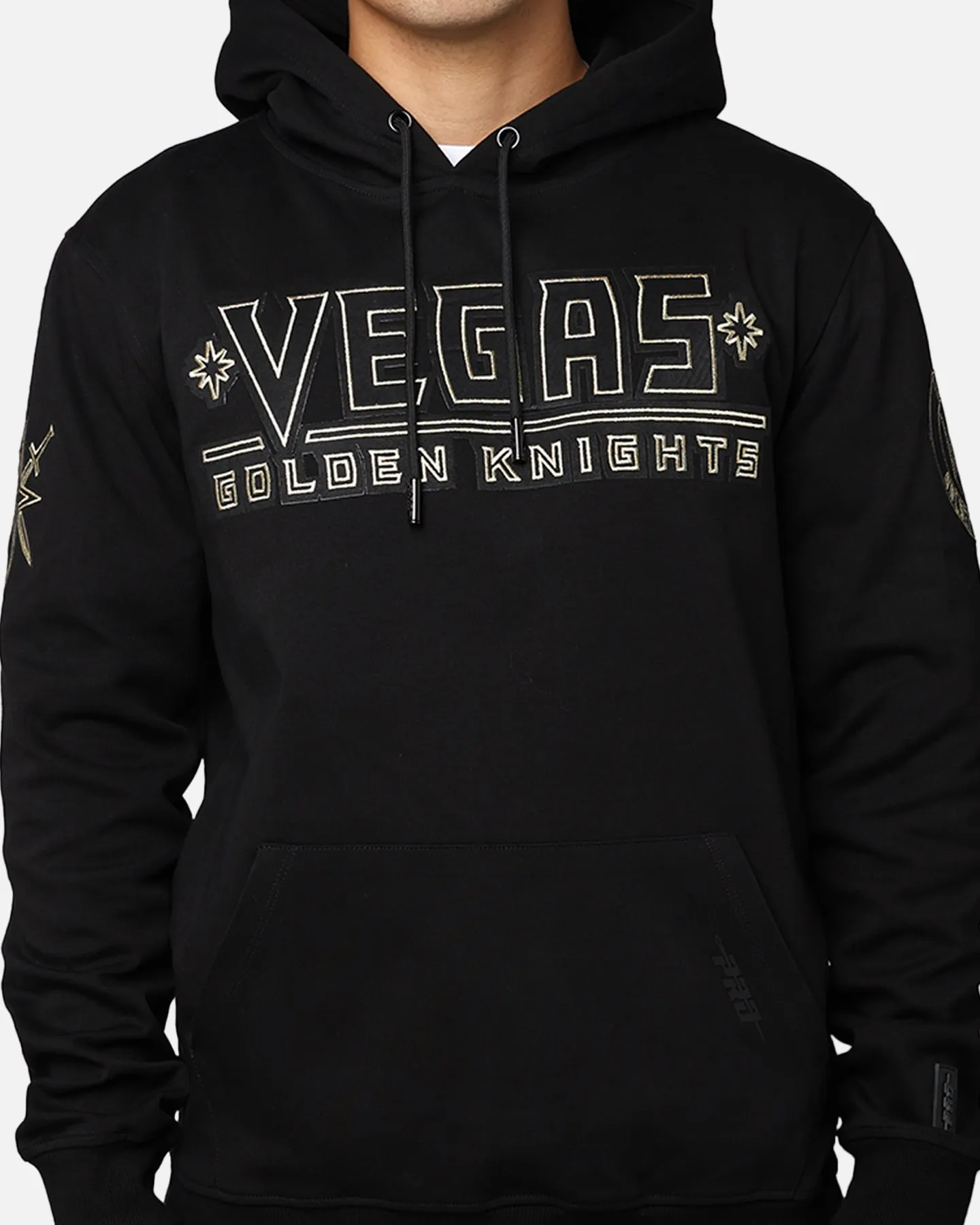 Pro Standard Vegas Golden Knights Black And White Hoodie Black