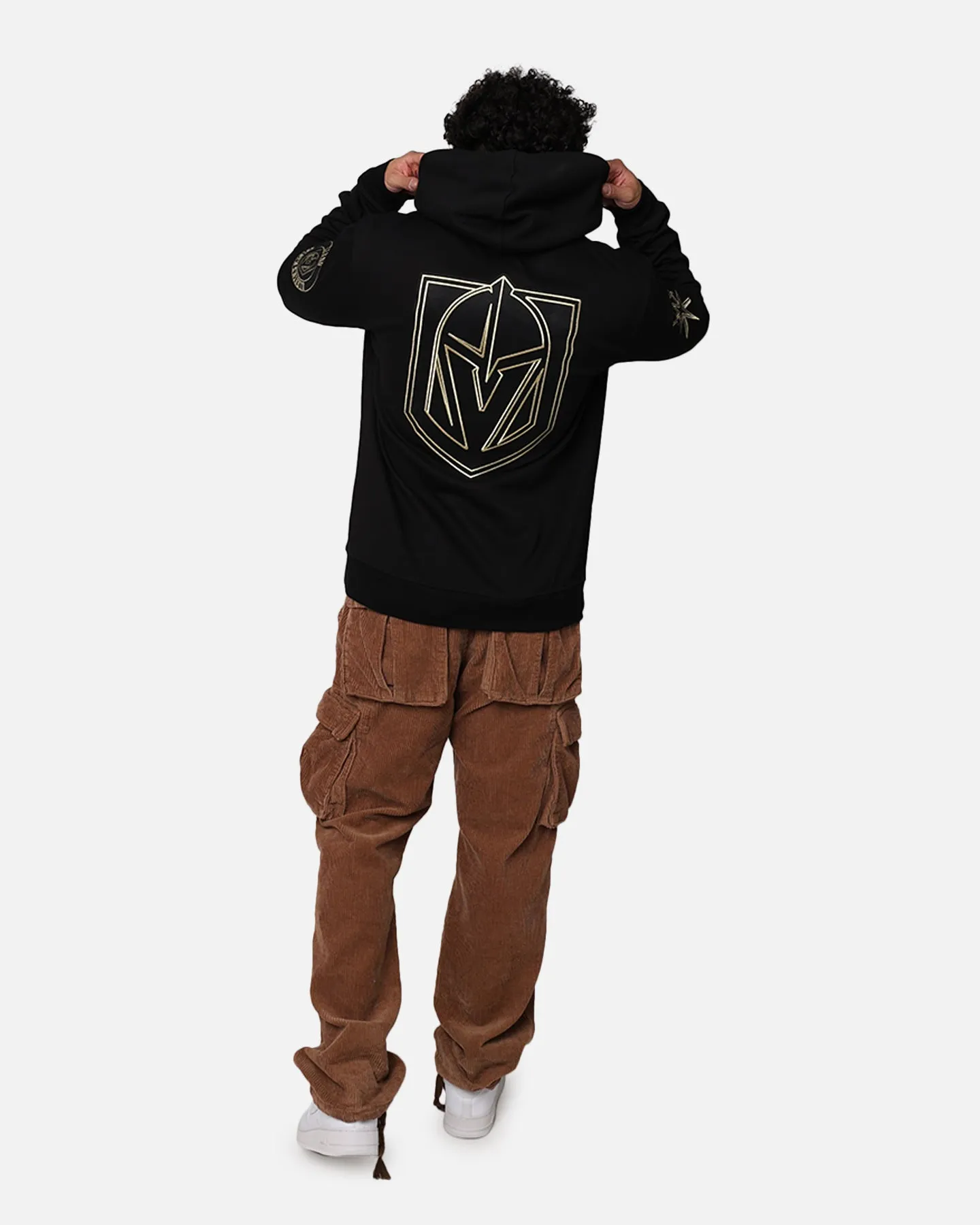 Pro Standard Vegas Golden Knights Black And White Hoodie Black