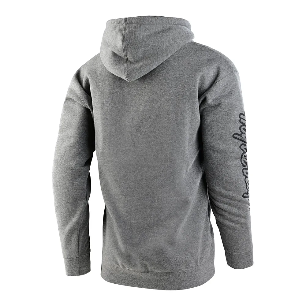 Pullover Hoodie Cropped Badge Gunmetal Heather