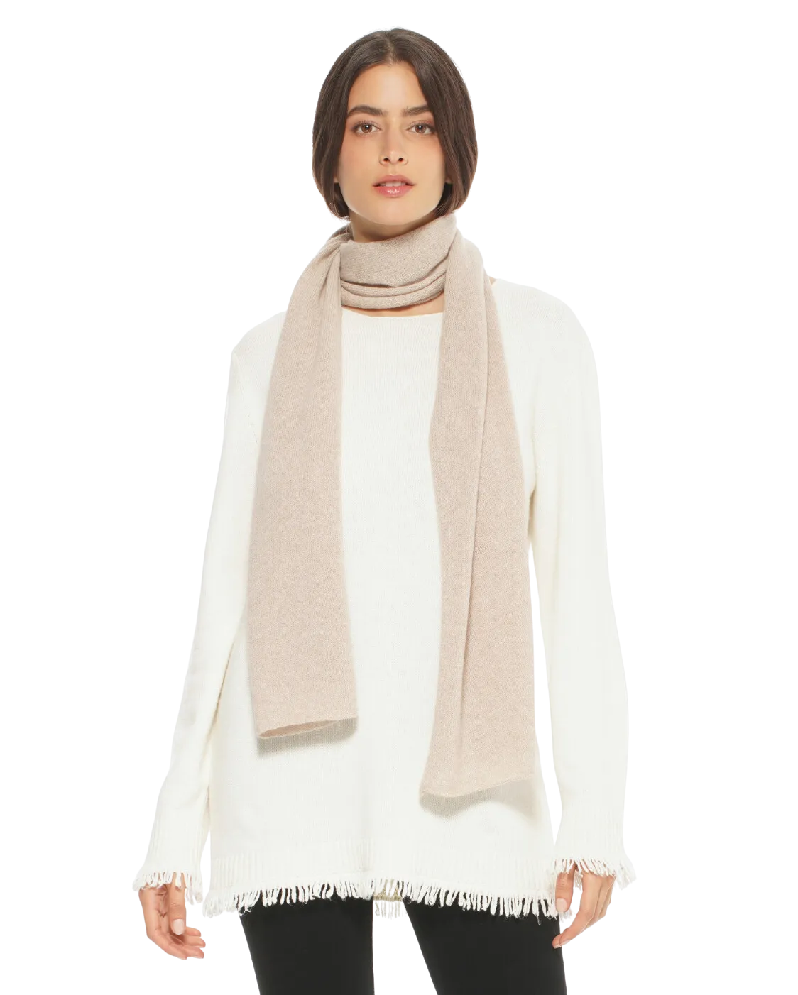 Pure Cashmere Maxi Scarf Taupe