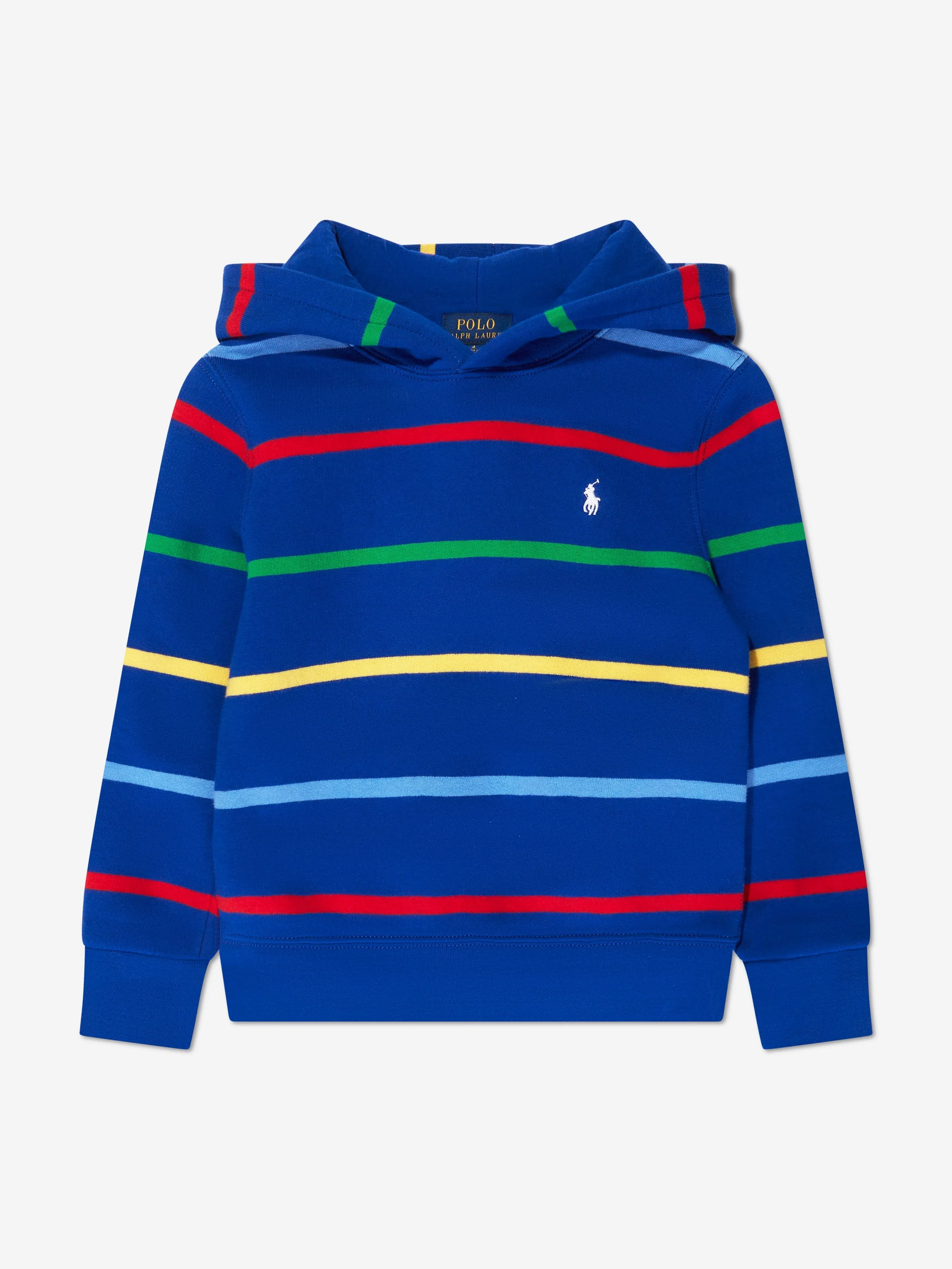 Ralph Lauren Boys Striped Hoodie in Blue