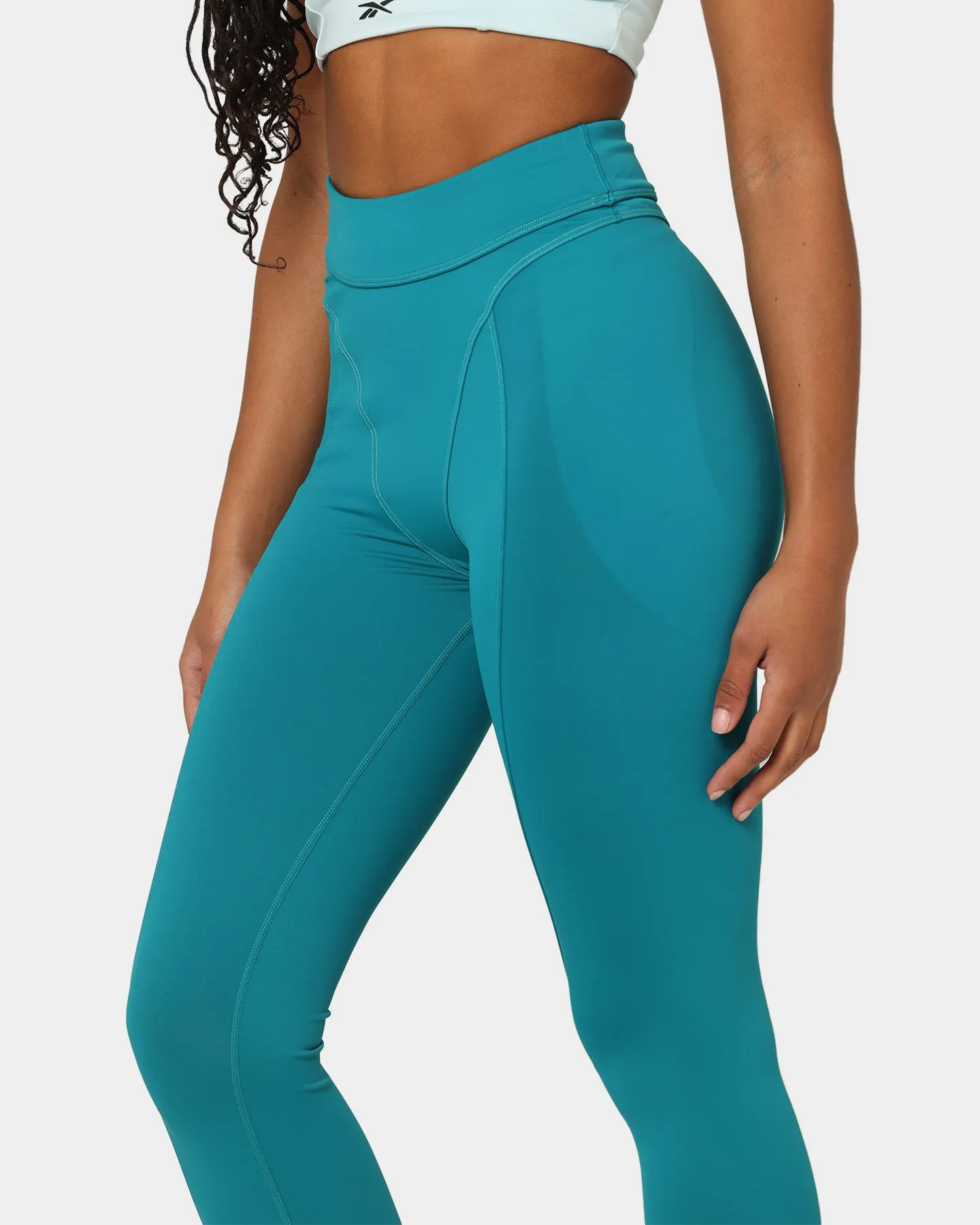 Reebok Women's Cardi B X Reebok High Rise Tights Seapoteal