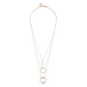 Rose Gold Fine Geometric Ball Necklace