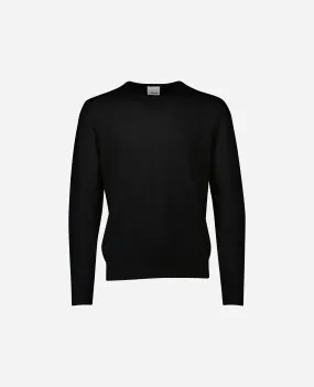 Rundhals Pullover aus Cashmere in Schwarz