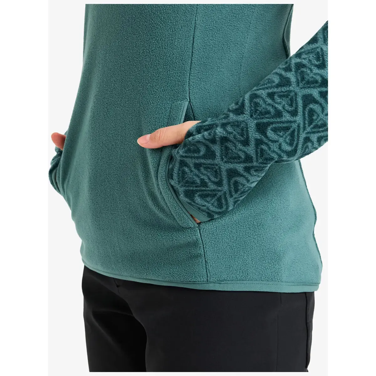 Sayna Half Zip Polar Pullover - Sea Pine