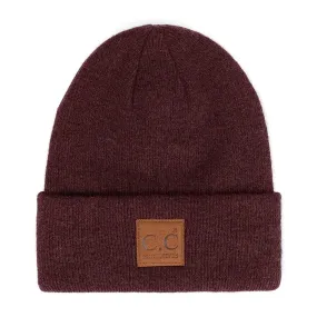 Season Favorite C.C Suede Patch Beanie Burgundy