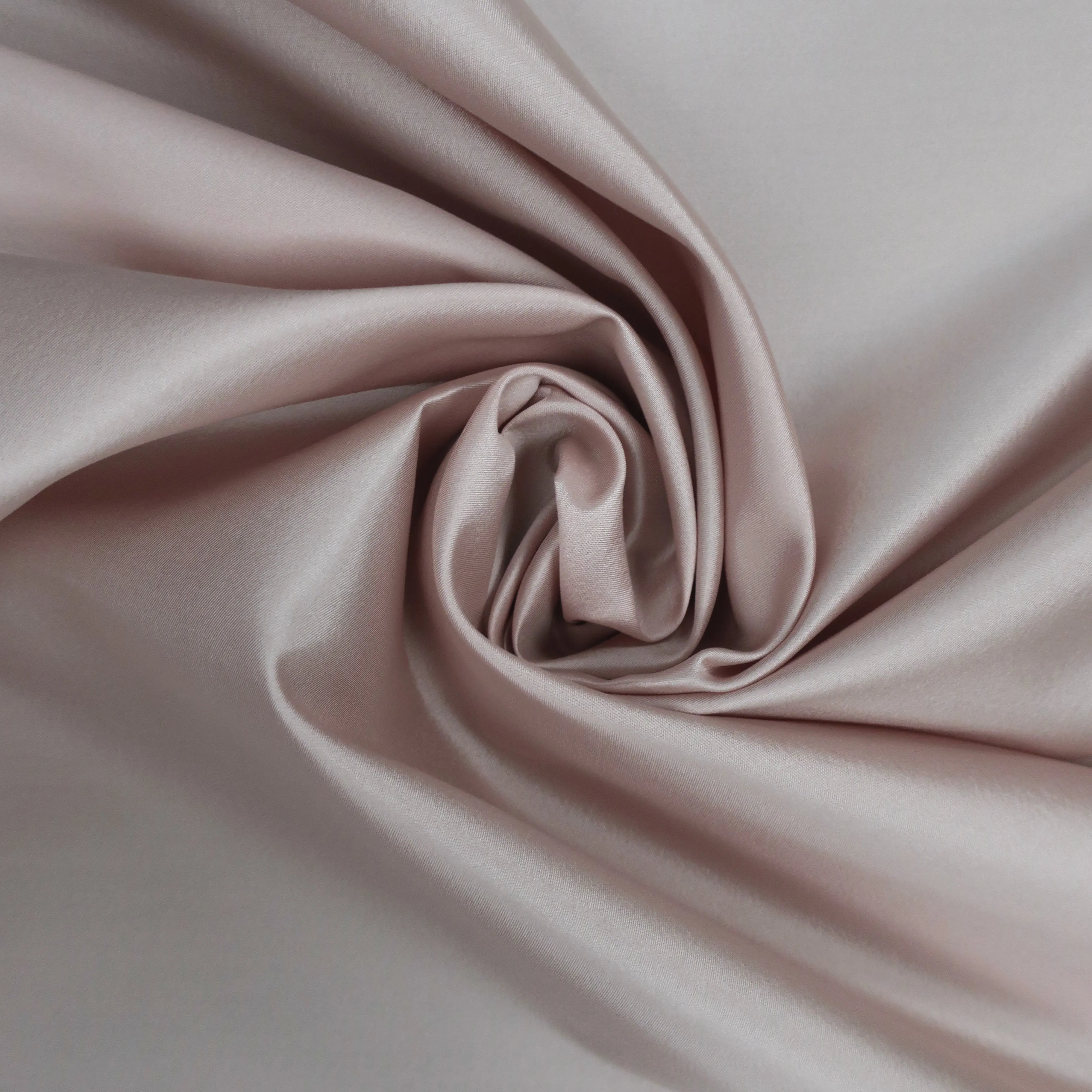 Shimmering Satin in Light Pink Solid Silk & Wool Blend Fabric