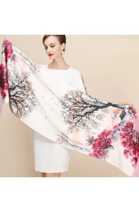 Silk Two Layer Large Scarf