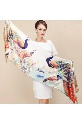 Silk Two Layer Large Scarf