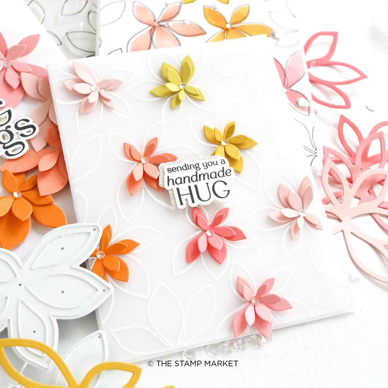 SIMPLY PETALS BACKGROUND STAMP