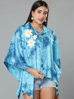 SkyBlue Rayon TieDyeTop- Daisybloom