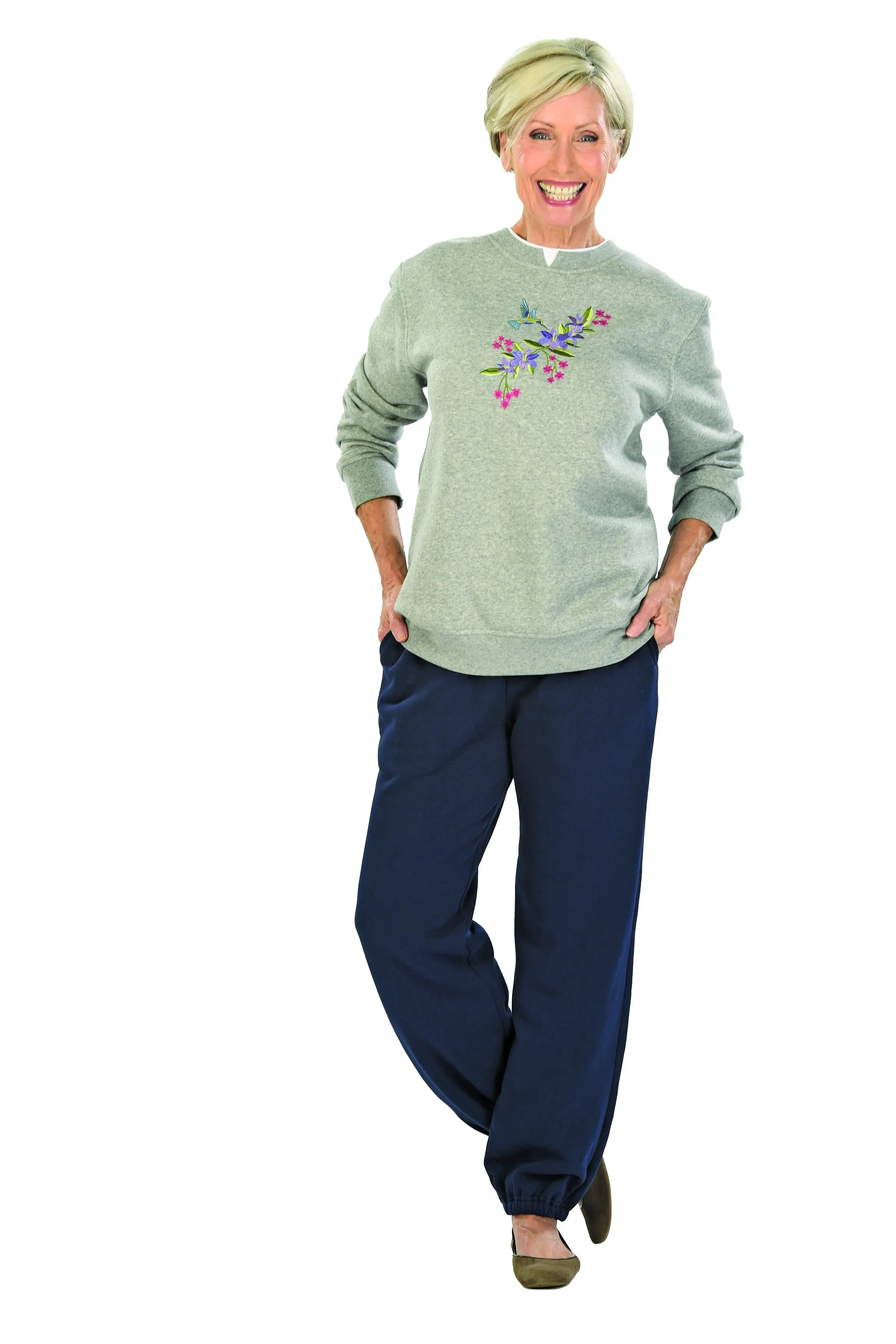 Speculation Women's Fashion Embroidered Fleece Pullover