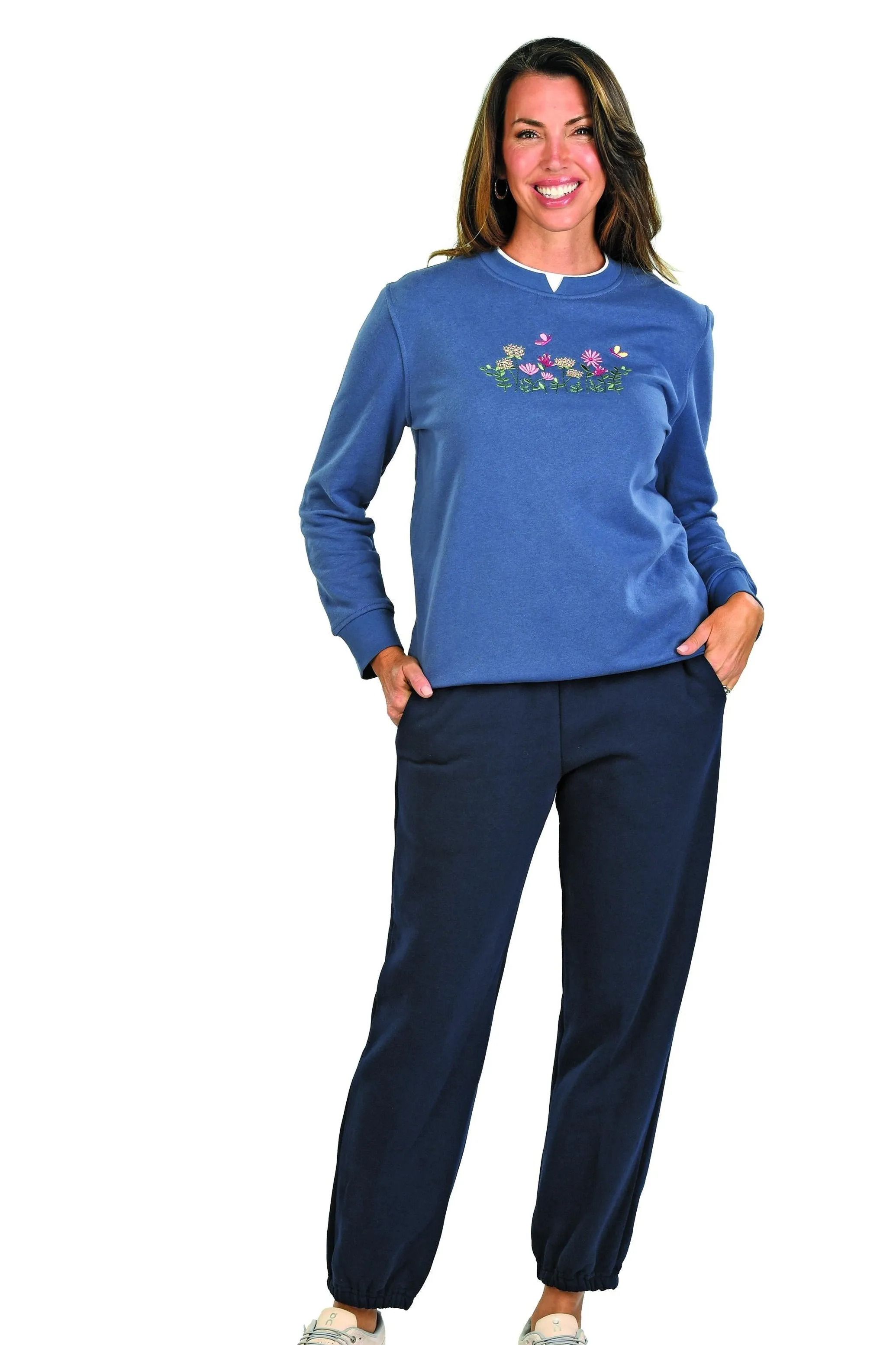 Speculation Women's Fashion Embroidered Fleece Pullover