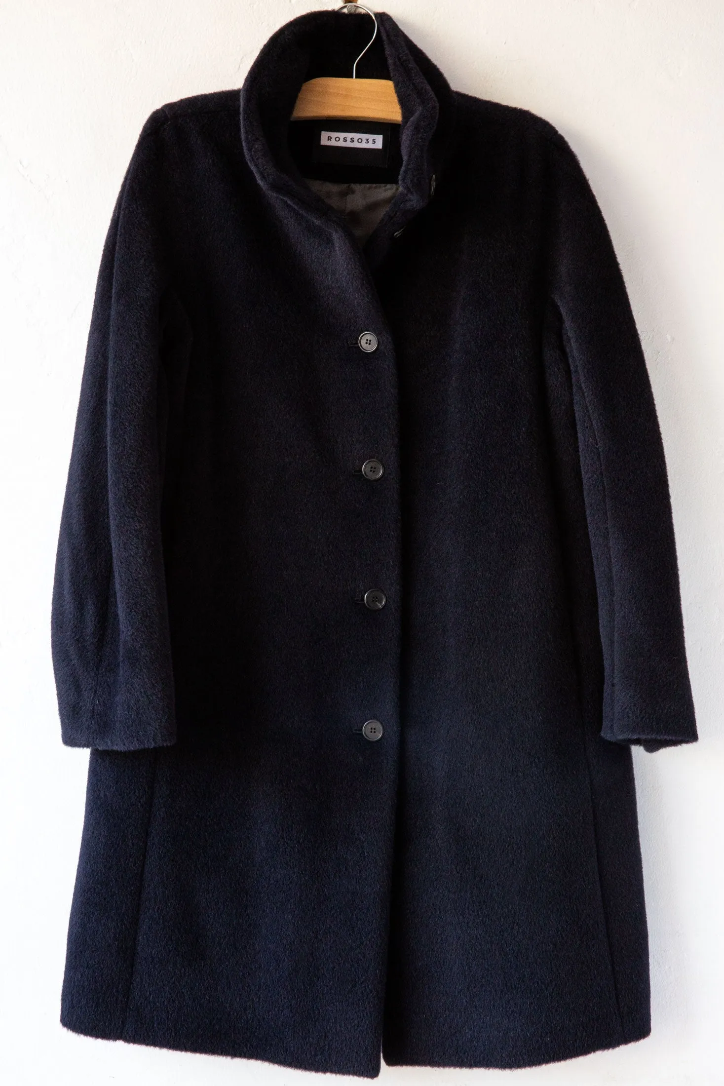 Stand Collar Alpaca Coat