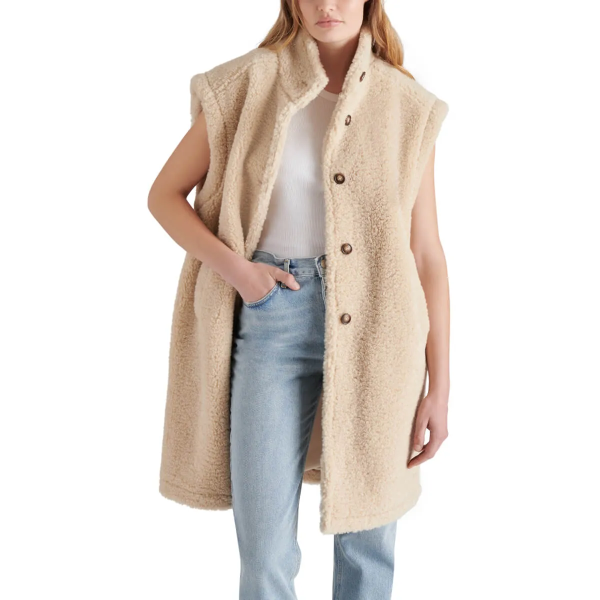 Steve Madden Benit Faux Shearling Vest