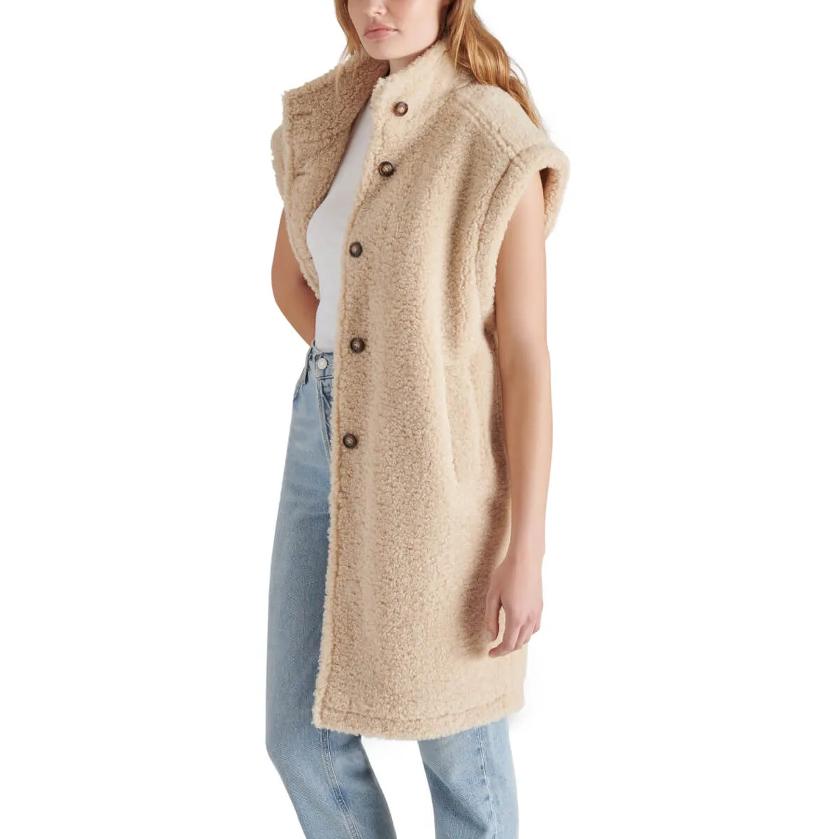 Steve Madden Benit Faux Shearling Vest