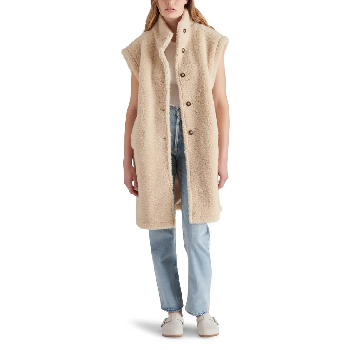 Steve Madden Benit Faux Shearling Vest