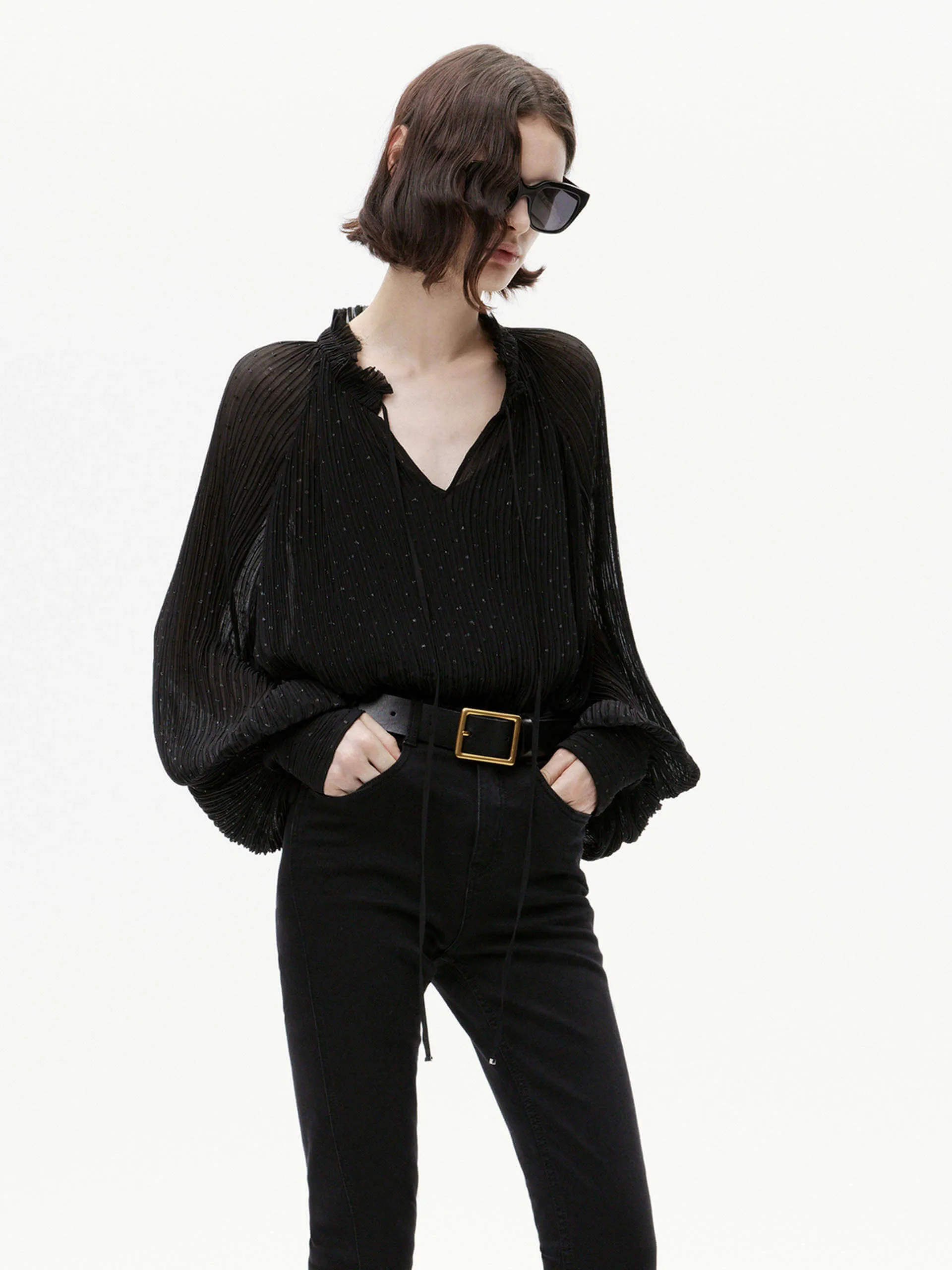 Structured Tie Blouse