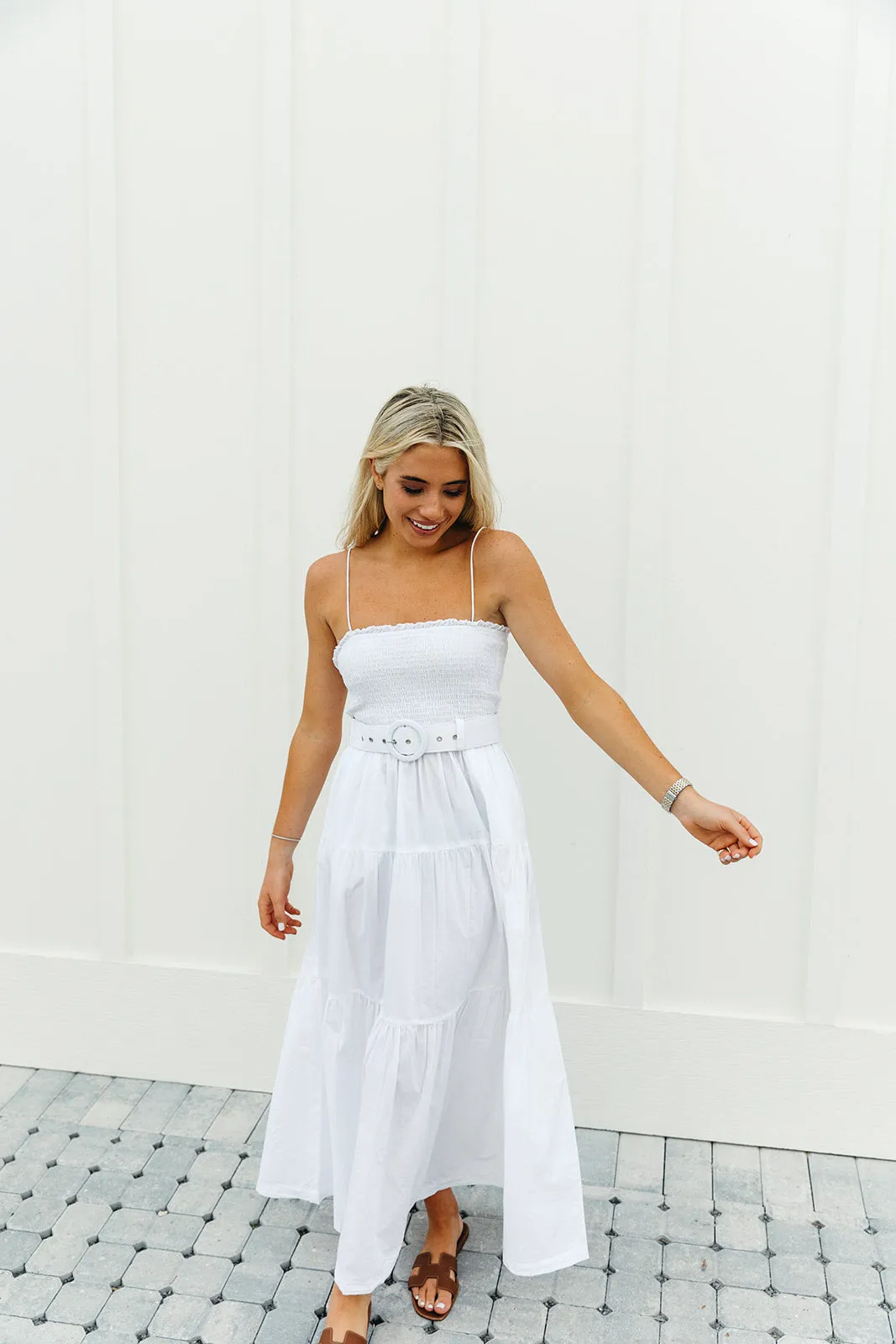 Summer Loving Midi Dress - White