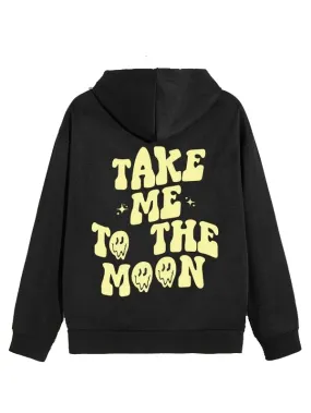 SXV  'TAKE ME TO THE MOON’ Printed Cool Aesthetic Sweatshirt Hoodie