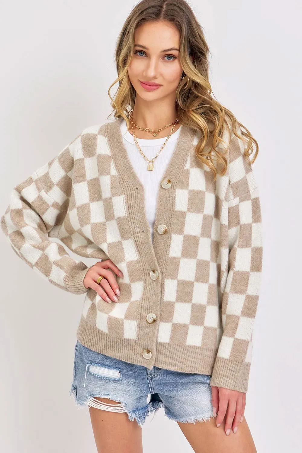 Taupe Everyday Sweater Cardigan