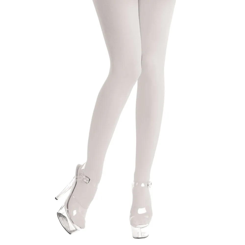 Tights - Opaque White -  Female Costumes Accessories