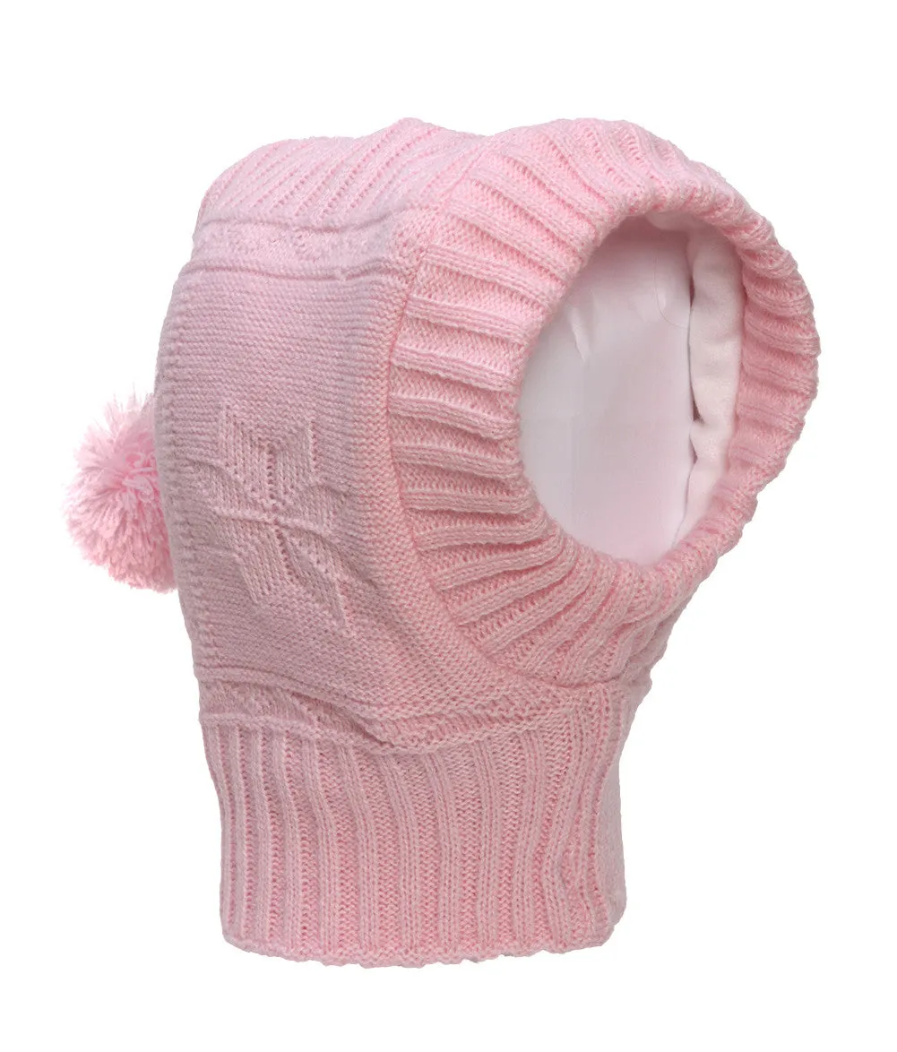 TopHeadwear Toddlers One Hole Winter Flake Pom Ski Mask