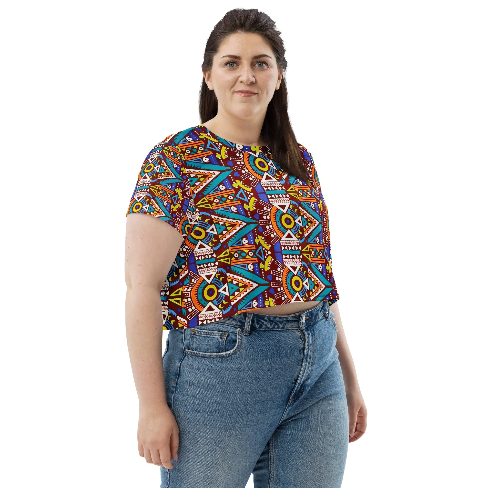 Tozi Tribal Print Crop Top