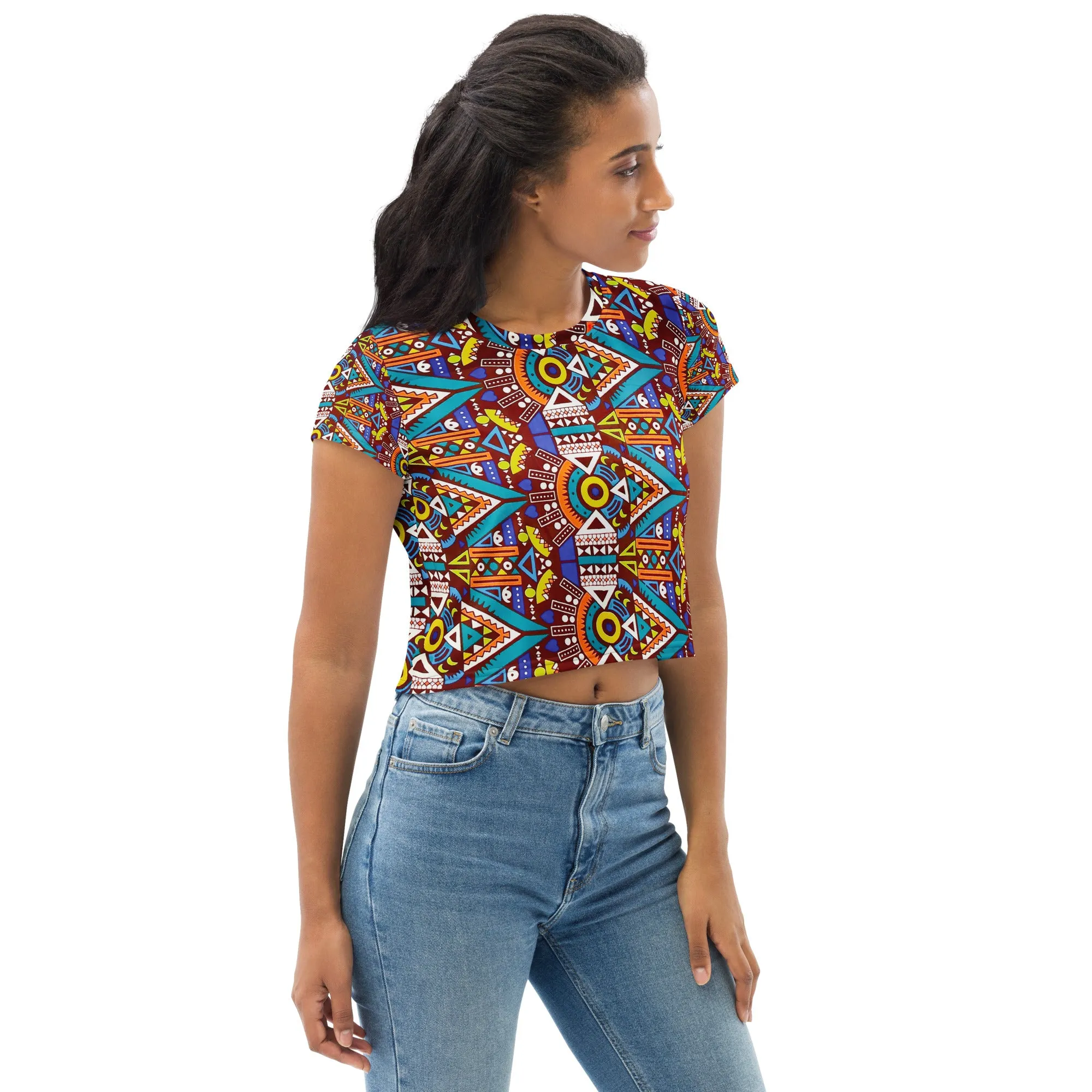 Tozi Tribal Print Crop Top