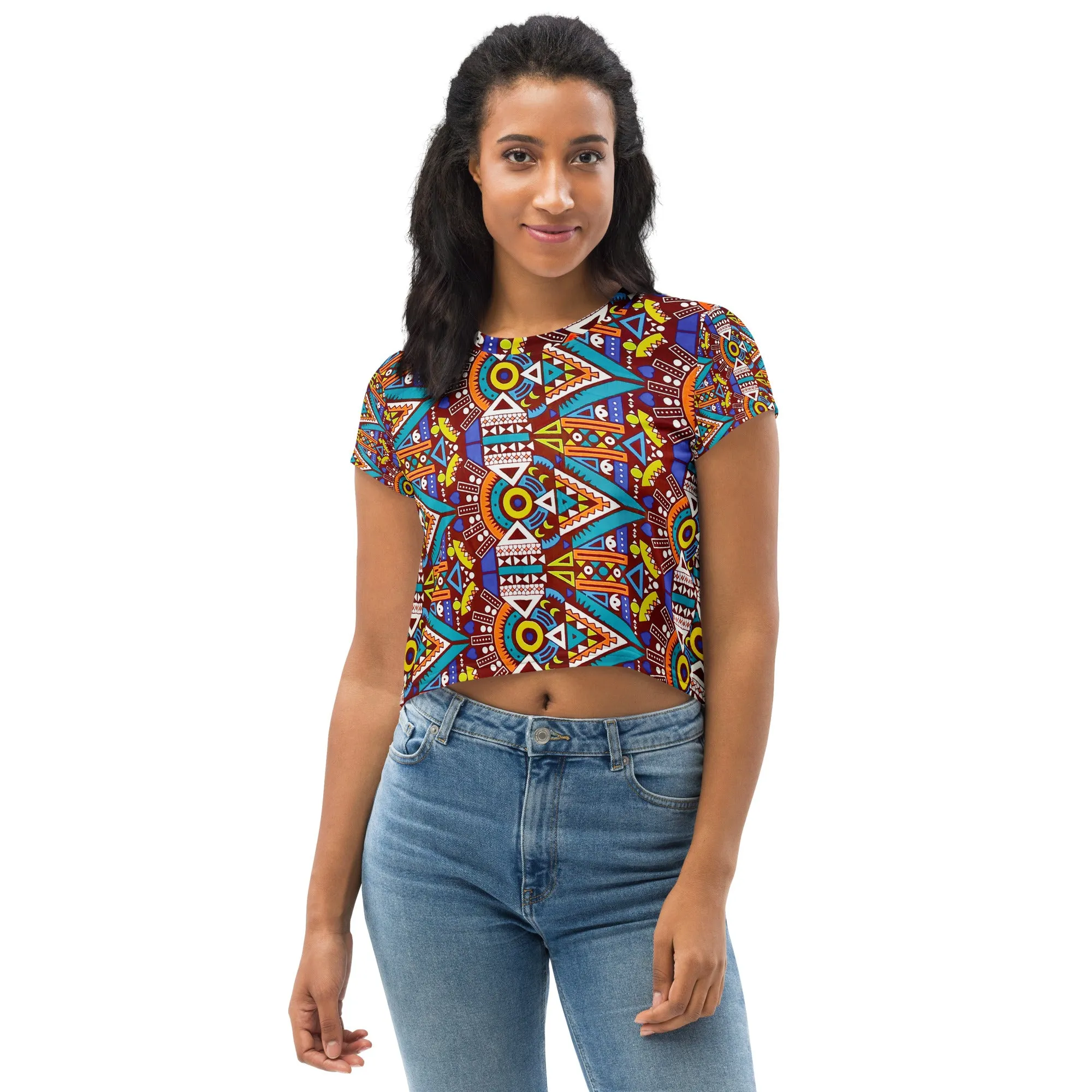 Tozi Tribal Print Crop Top