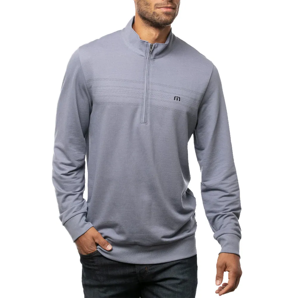 Travis Mathew Palm Reader 1/4 Zip Pull Over  - Heather Sargasso Sea