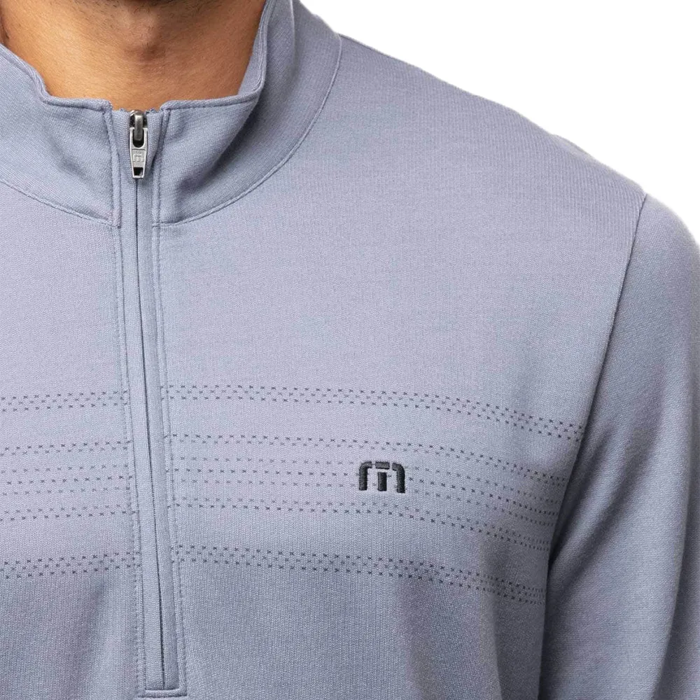 Travis Mathew Palm Reader 1/4 Zip Pull Over  - Heather Sargasso Sea